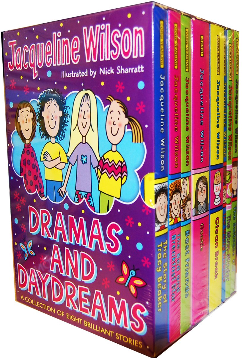 Jacqueline Wilson 8 Book Dramas and Daydreams Collection: The Suitcase Kid, The Mum-Minder, The Worry Website, Clean Break, Cookie, Best Friends, The book
