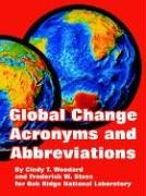 Global Change Acronyms And Abbreviations Reference Books