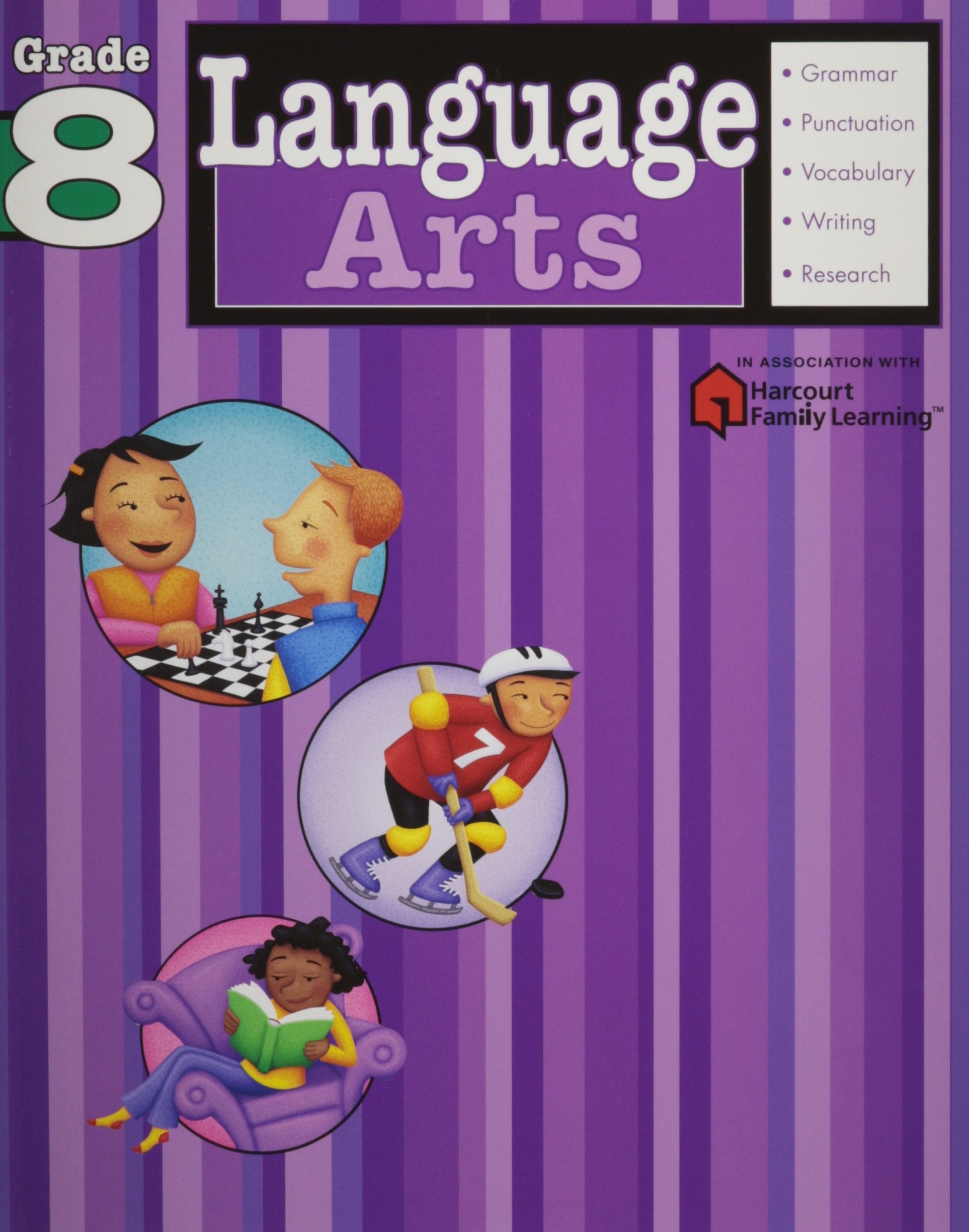 Language Arts Grade 8 (Flash Kids Harcourt Family Learning) Study Guides