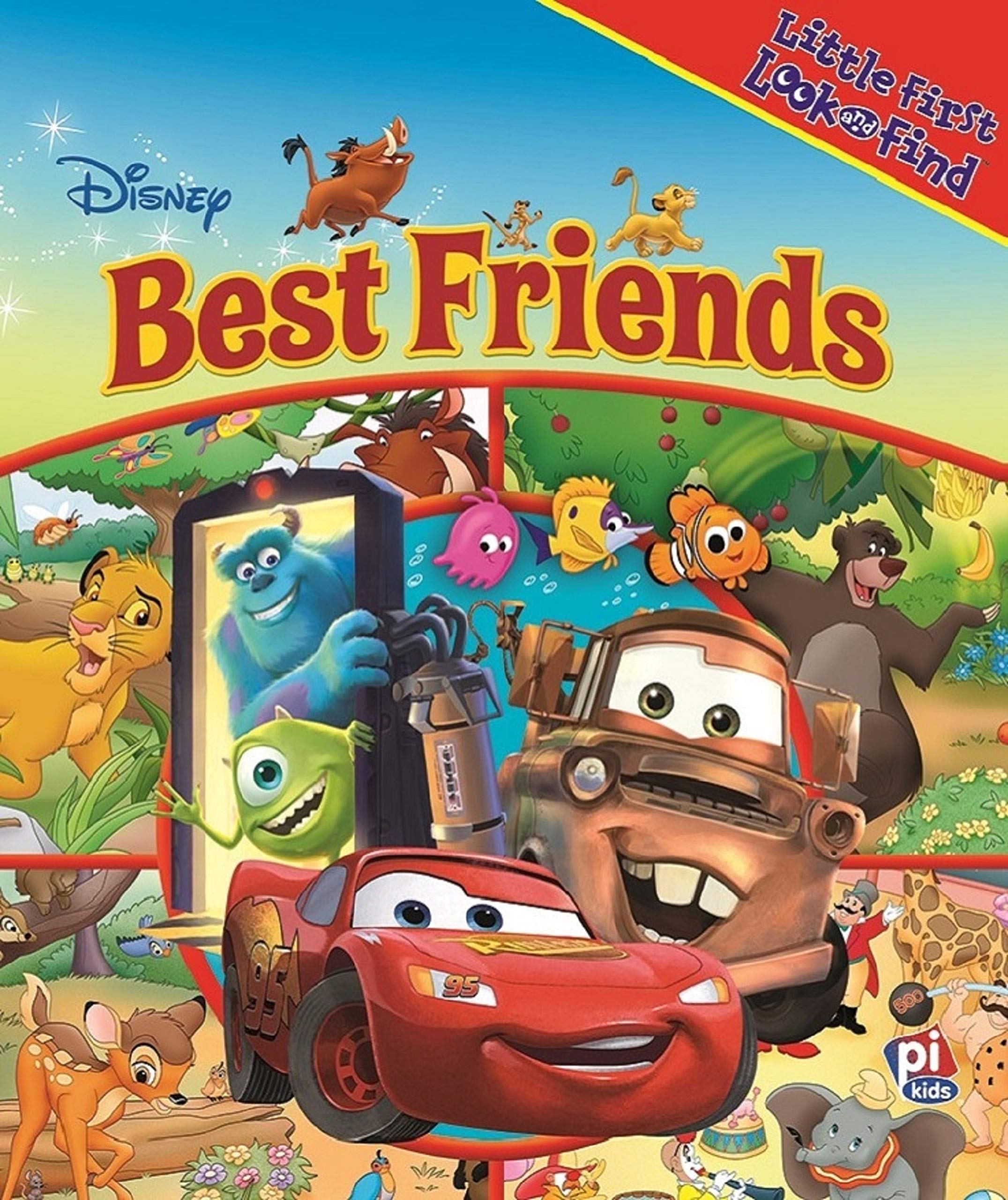 Disney - Lion King, Cars, and More! Best Friends Little First Look and Find Activity Book - PI Kids Tiptoi & Games