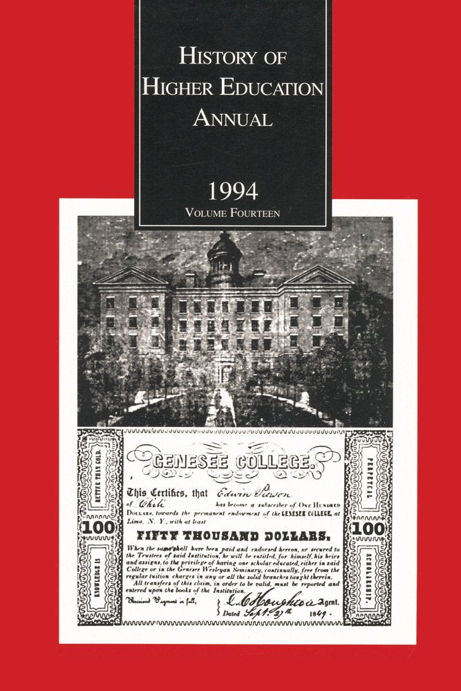 History of Higher Education Annual 1994 Education & Training