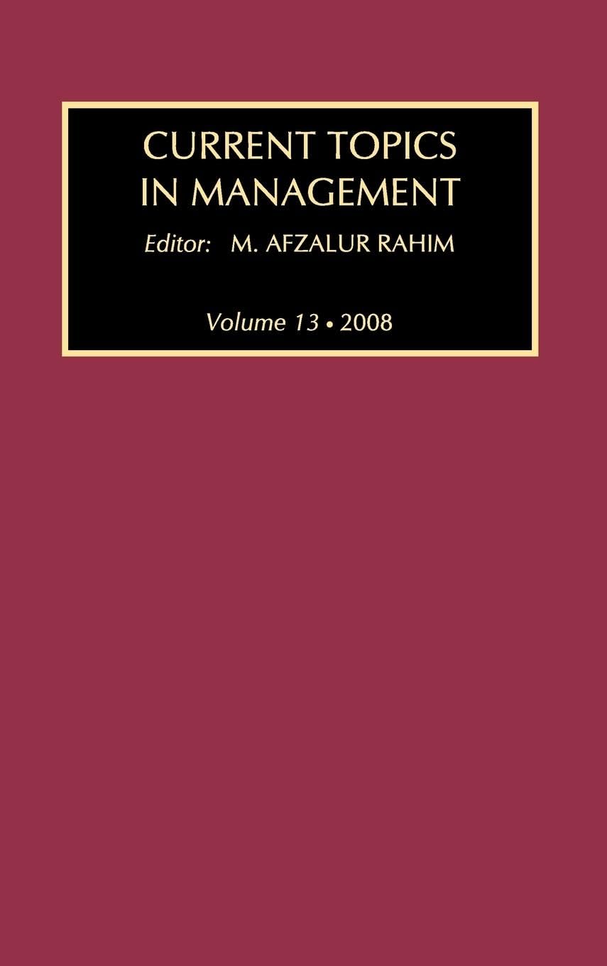 Product Image: Current Topics in Management