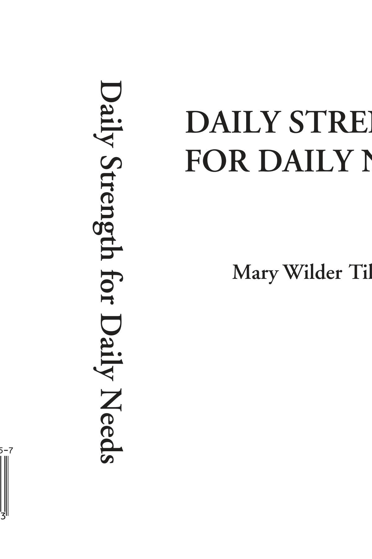 Daily Strength for Daily Needs Religion & Esotericism