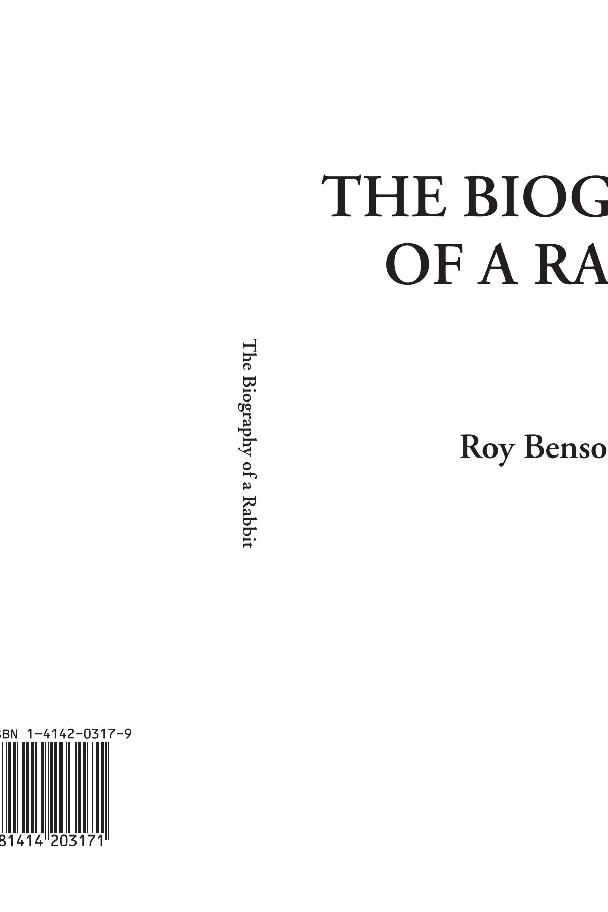 The Biography of a Rabbit Contemporary literature