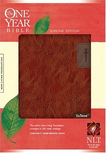The One Year Bible: New Living Translation, Chestnut/Dark Brown, Tutone, Slimline, Leatherlike Religion & Esotericism