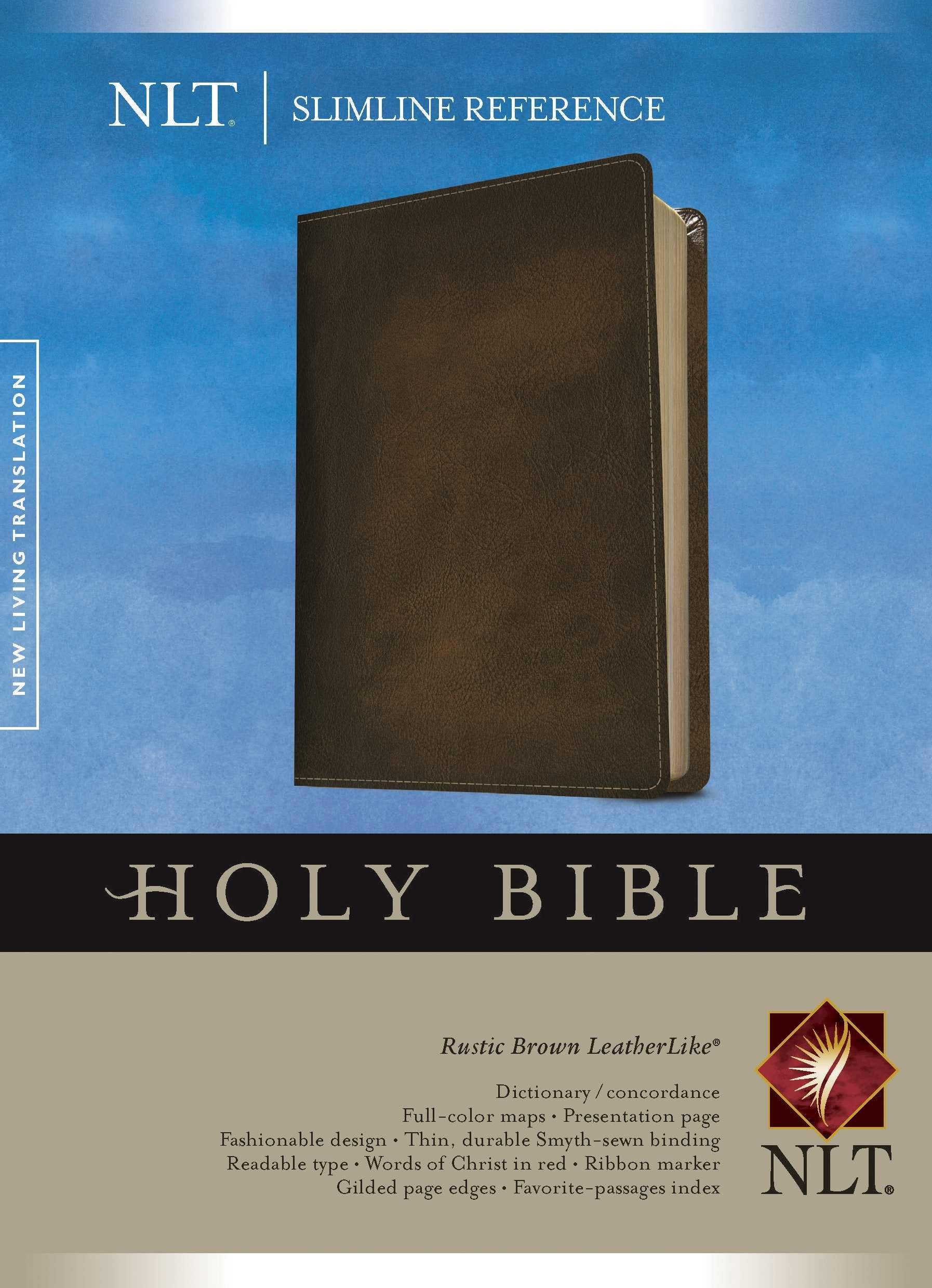 Holy Bible: New Living Translation, Rustic Brown Leatherlike, Slimline Reference Religion & Esotericism