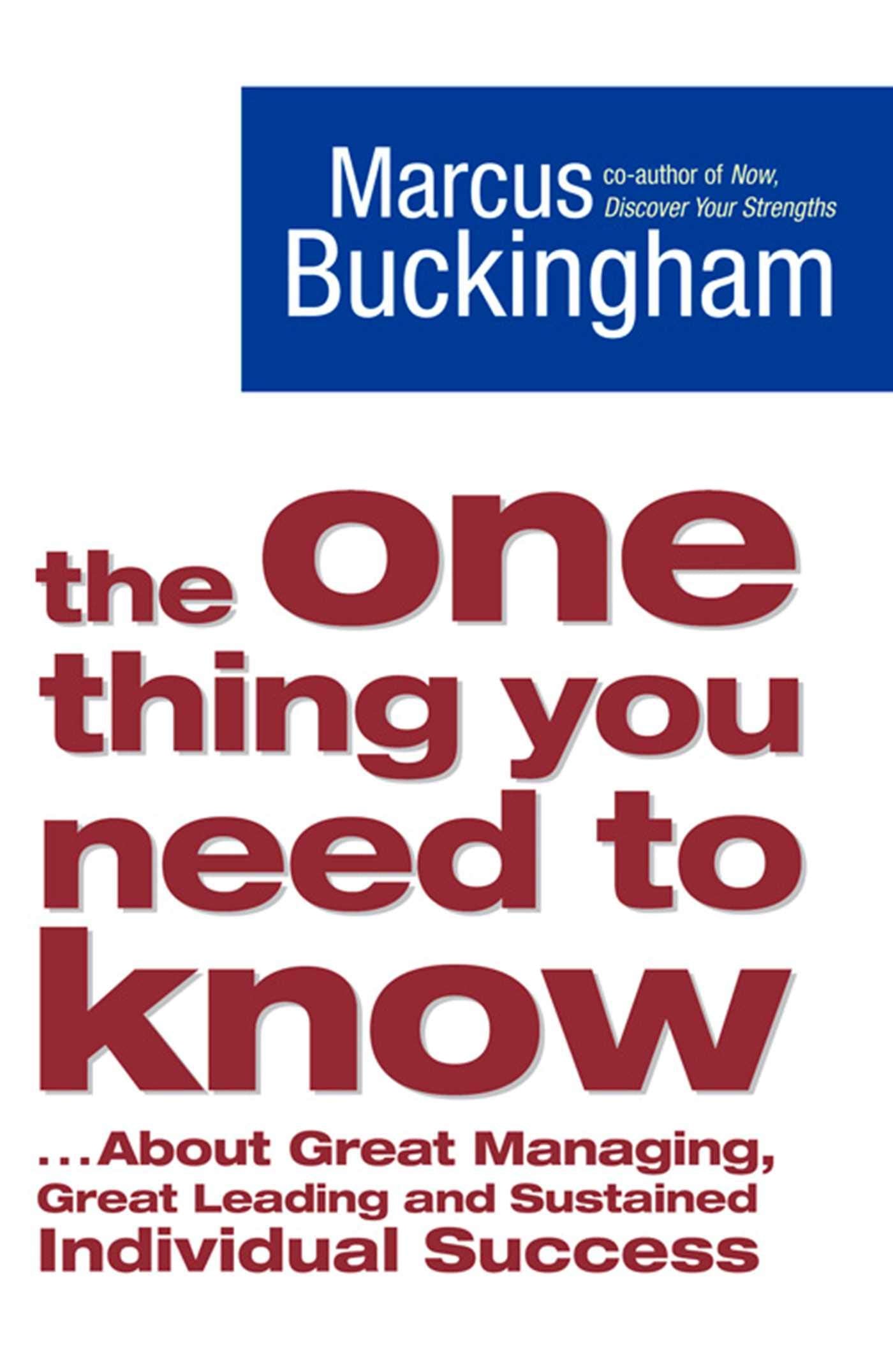 The One Thing You Need to Know Business, Finance & Career Books