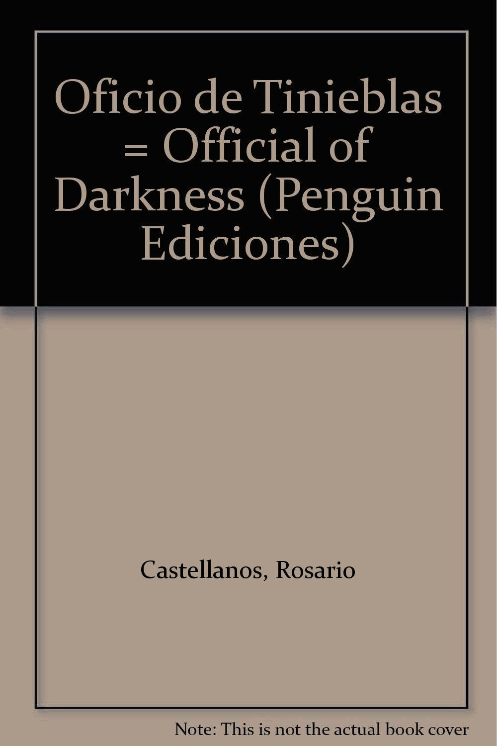 Oficio De Tinieblas Books