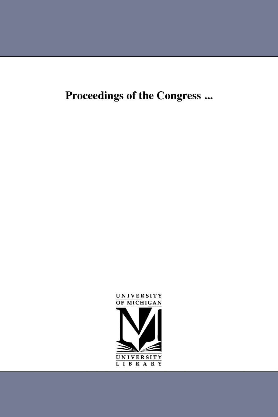 Proceedings of the Congress ... Social Sciences