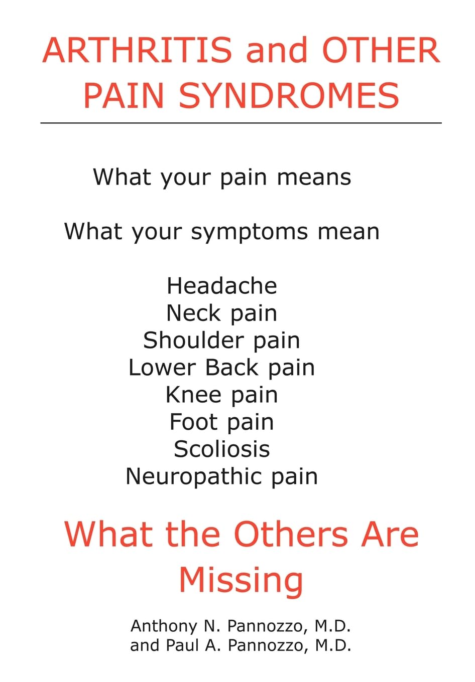 Arthritis And Other Pain Syndromes: What The Others Are Missing Medicine