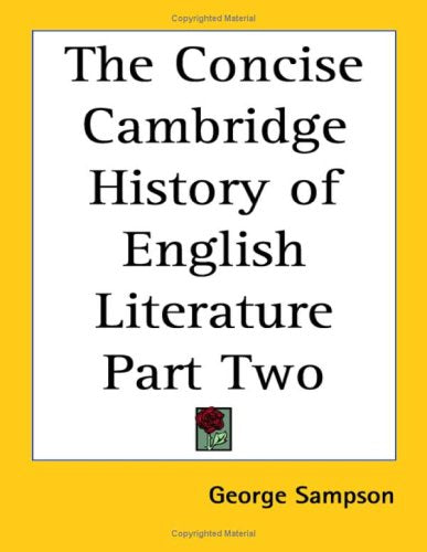 The Concise Cambridge History of English Literature Books