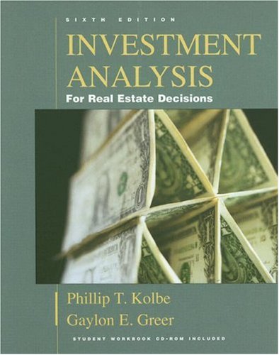 Investment Analysis for Real Estate Decision Business & Technology