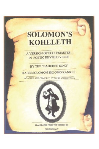 Solomon's Koheleth: A Version of Ecclesiastes in Poetic Rhymed Verse Religion & Esotericism