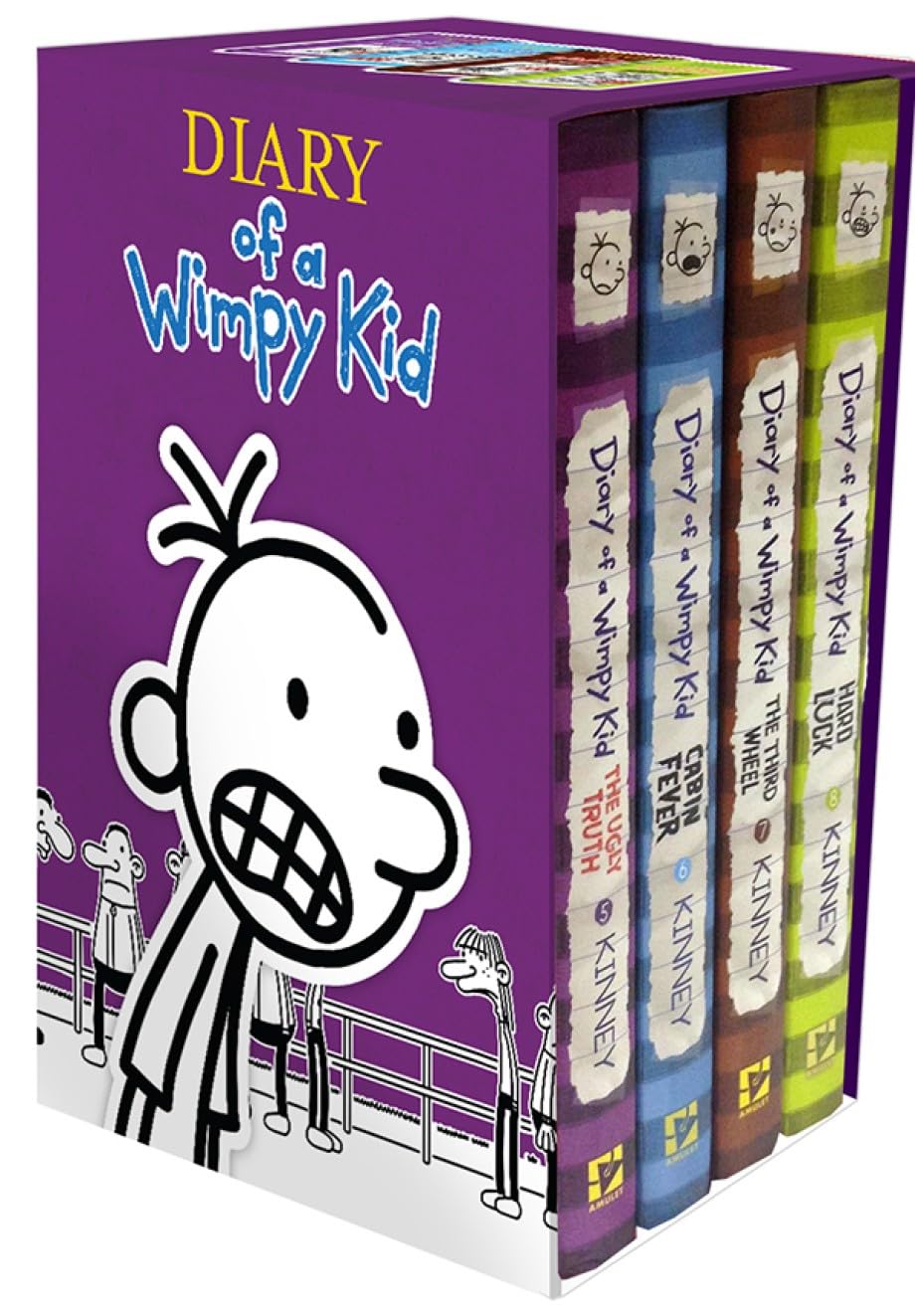 Diary of a Wimpy Kid Box of Books 5-8 Hardcover Gift Set: Ugly Truth, Cabin Fever, The Third Wheel, Hard Luck Manga