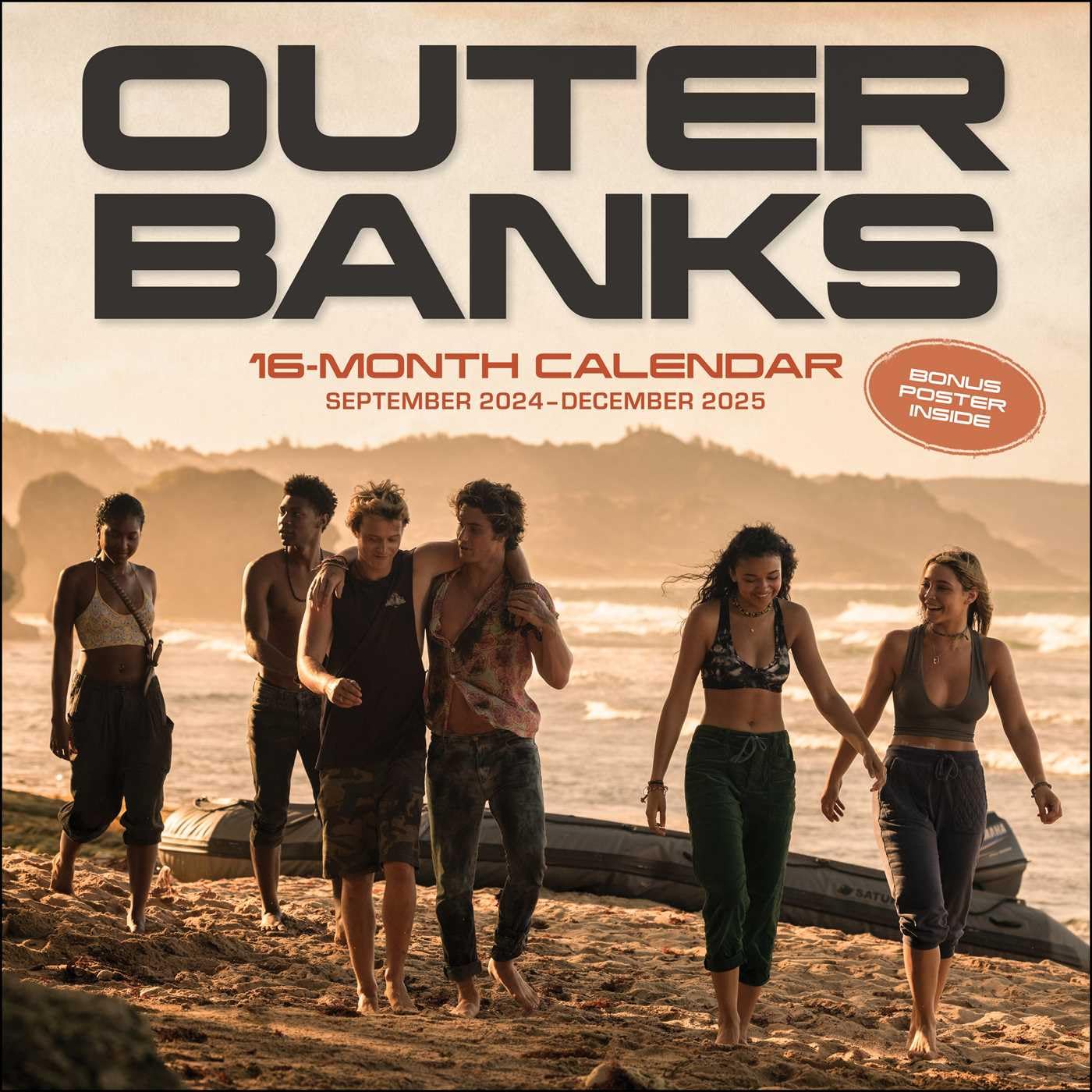 Outer Banks 16-Month 2024-2025 Wall Calendar with Bonus Poster Social Sciences