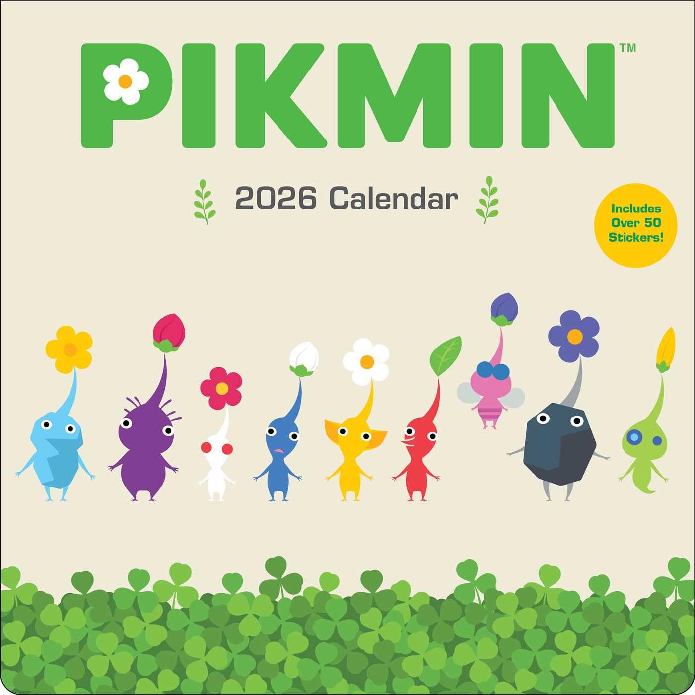 Pikmin 2026 Wall Calendar with Over 50 Bonus Stickers Film, Art & Culture