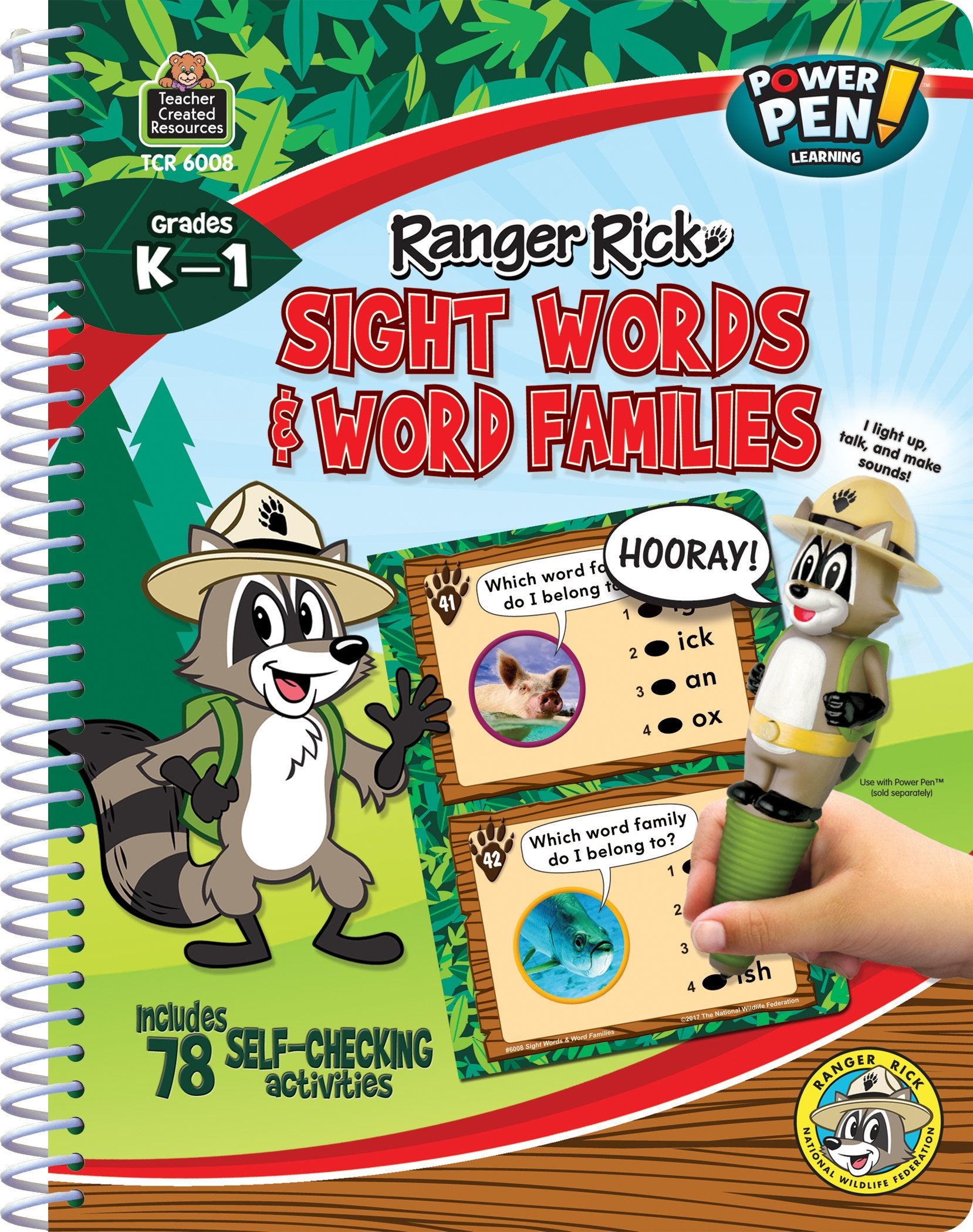 Ranger Rick Power Pen Learning Bk: Sight Words/Word Families Education & Training