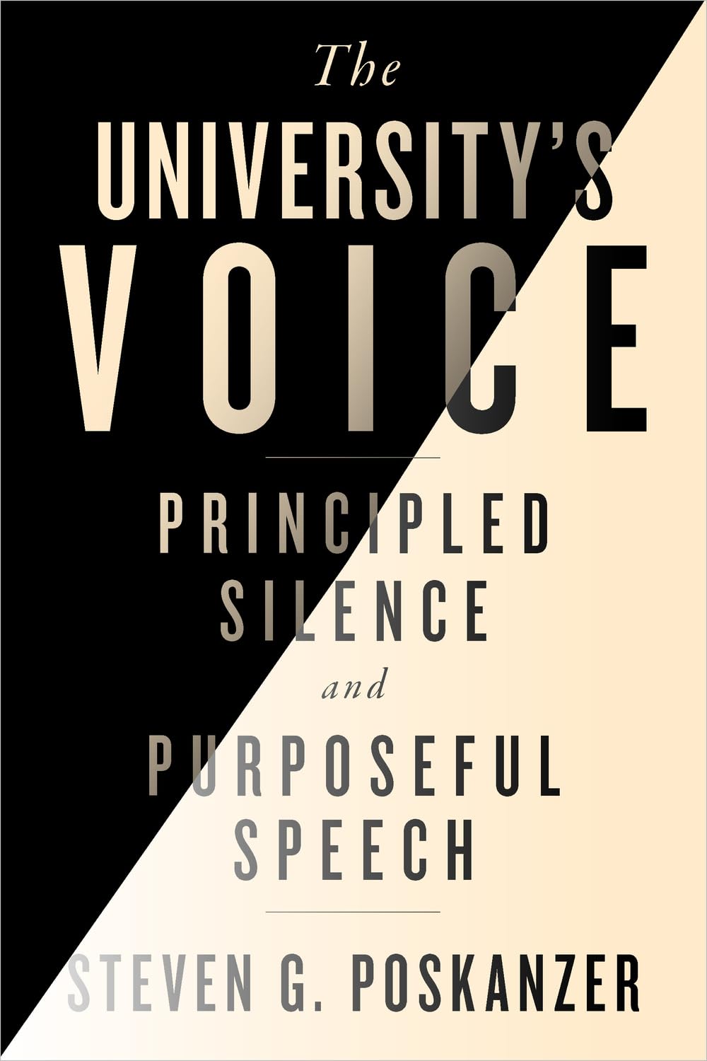 The University's Voice: Principled Silence and Purposeful Speech Social Sciences