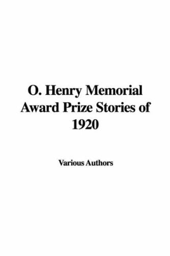 O. Henry Memorial Award Prize Stories of 1920 Contemporary literature