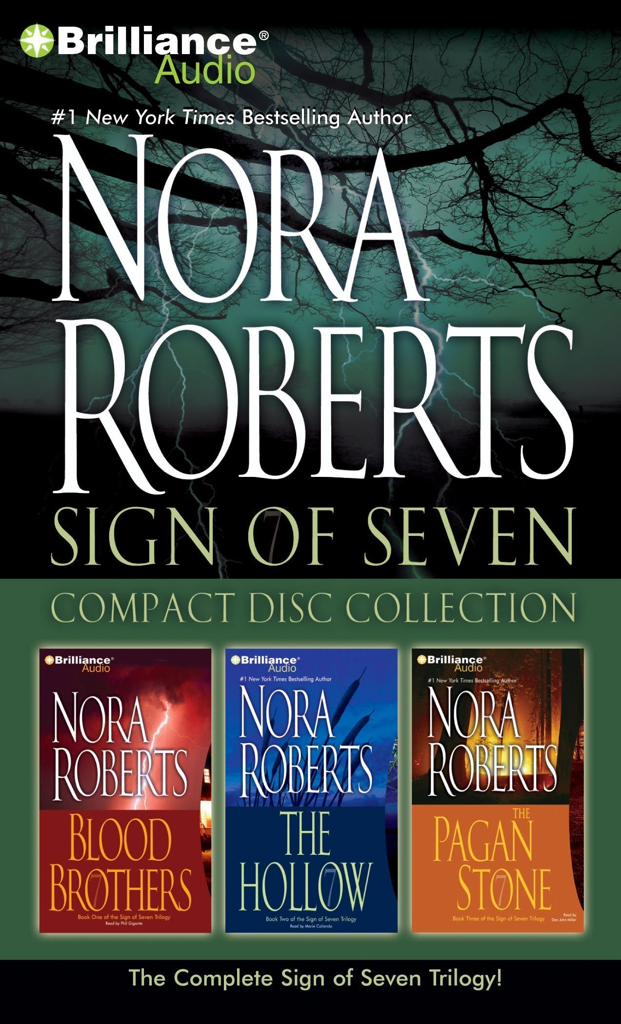 Nora Roberts Sign of 7 Compact Disc Collection: Blood Brothers / The Hollow / The Pagan Stone (Sign of Seven) Contemporary Romance