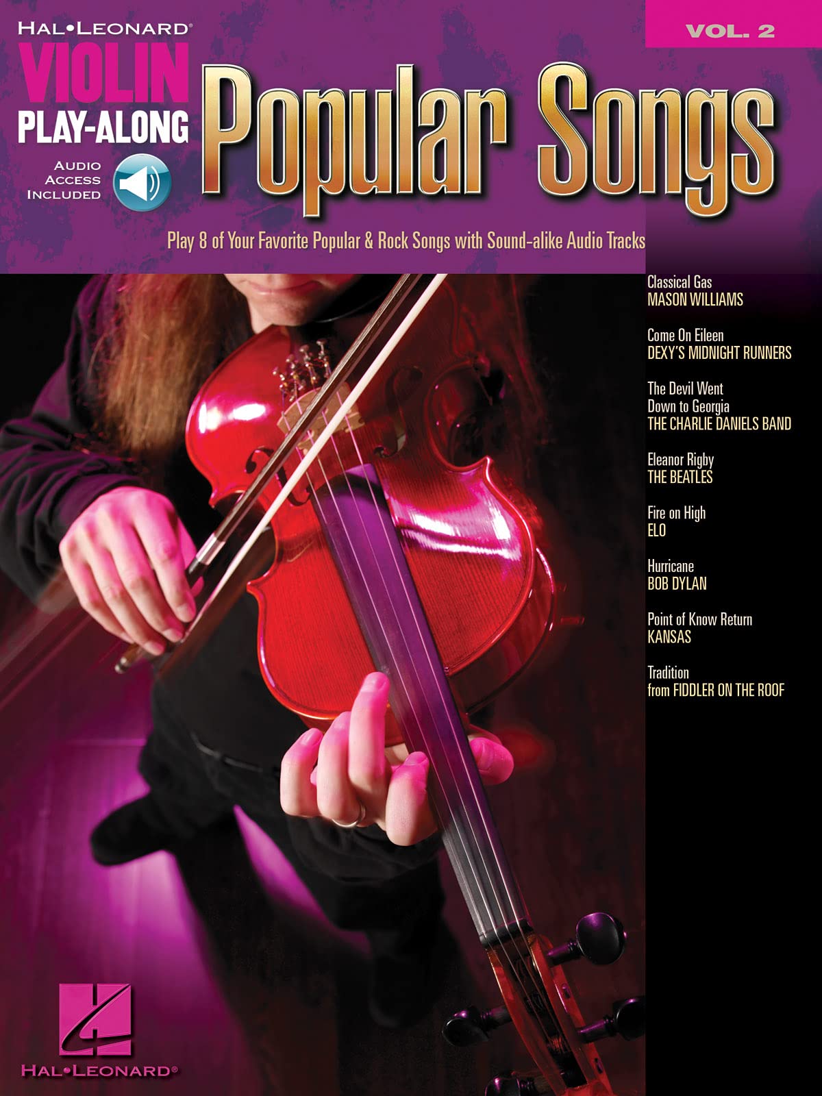 Popular Songs Violin Play-Along Volume 2 Book/Online Audio Arts & Music