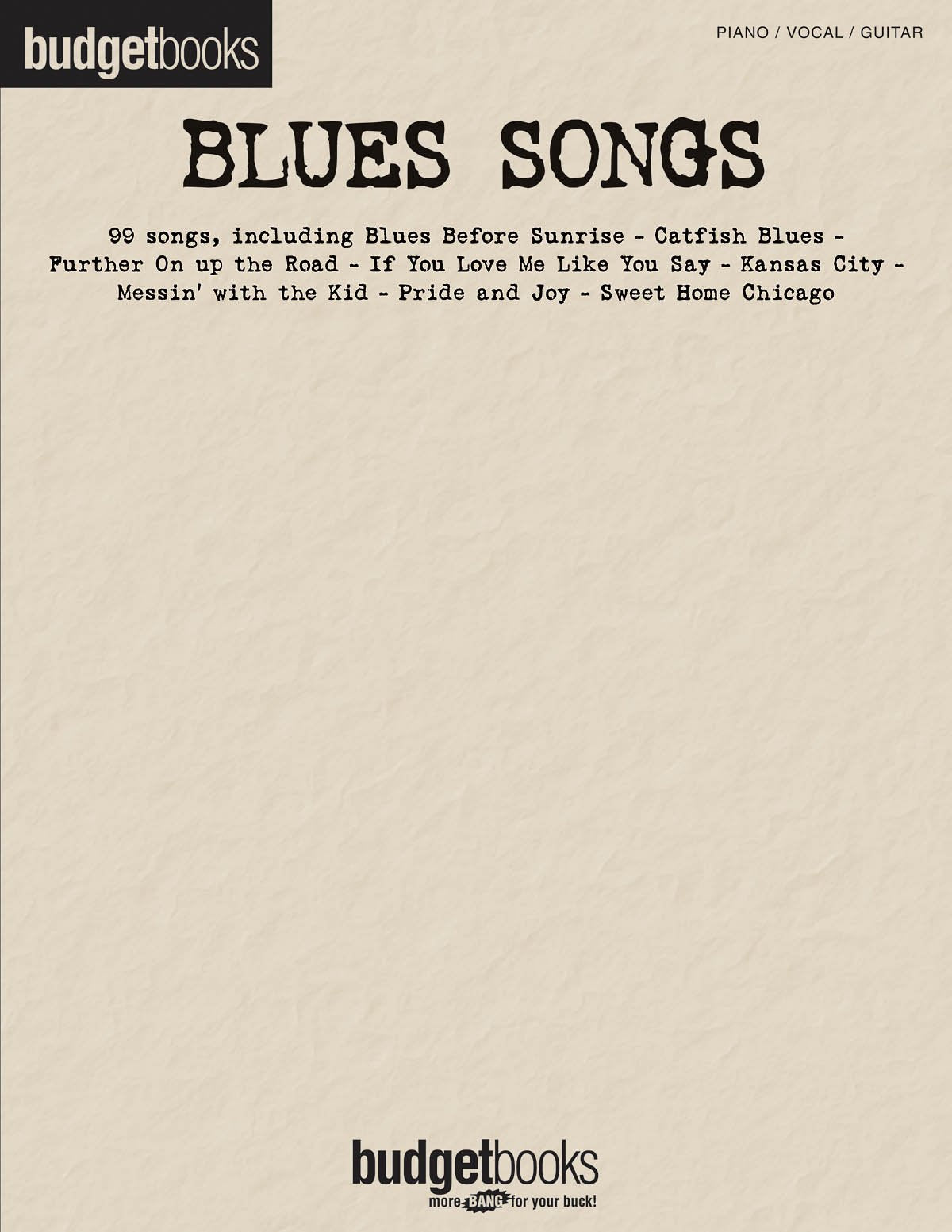 Blues Songs: Budget Books Social Sciences