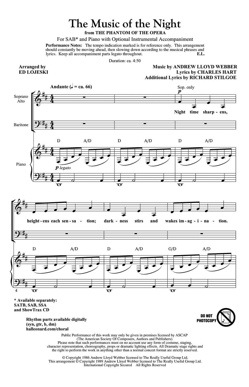 The Music of the Night: From the Phantom of the Opera Arts & Music