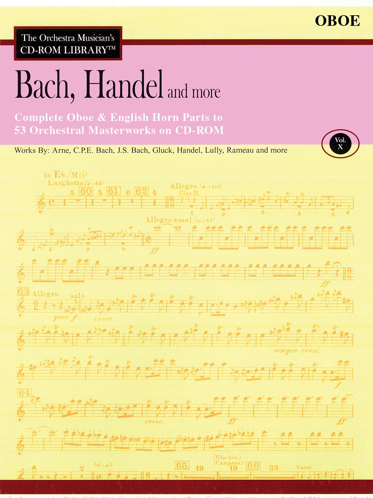 Bach, Handel and More for Oboe (The Orchestra Musician's Cd-rom Library, Band 10) Sheet Music