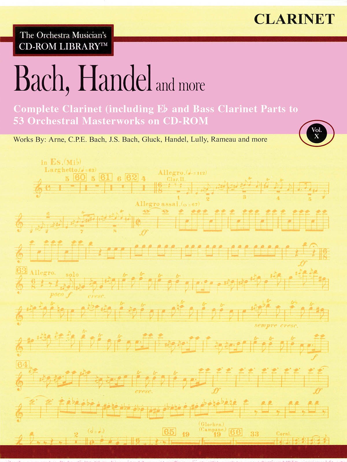 Bach, Handel and More for Clarinet (The Orchestra Musician's Cd-rom Library, Band 10) Sheet Music