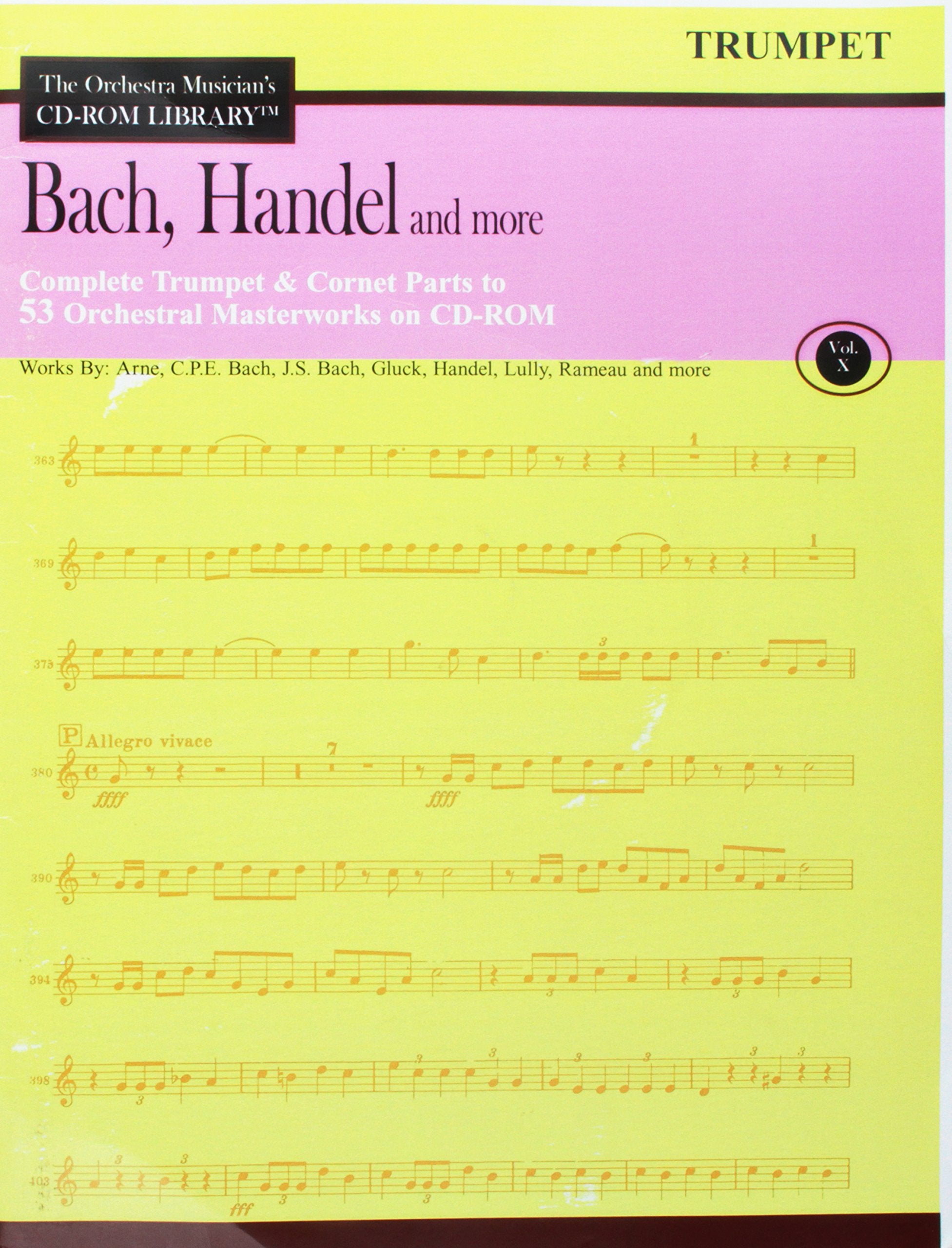 Orchestra Musician's CD-ROM Library Vol. 10 Bach Handel And More Trumpet Books