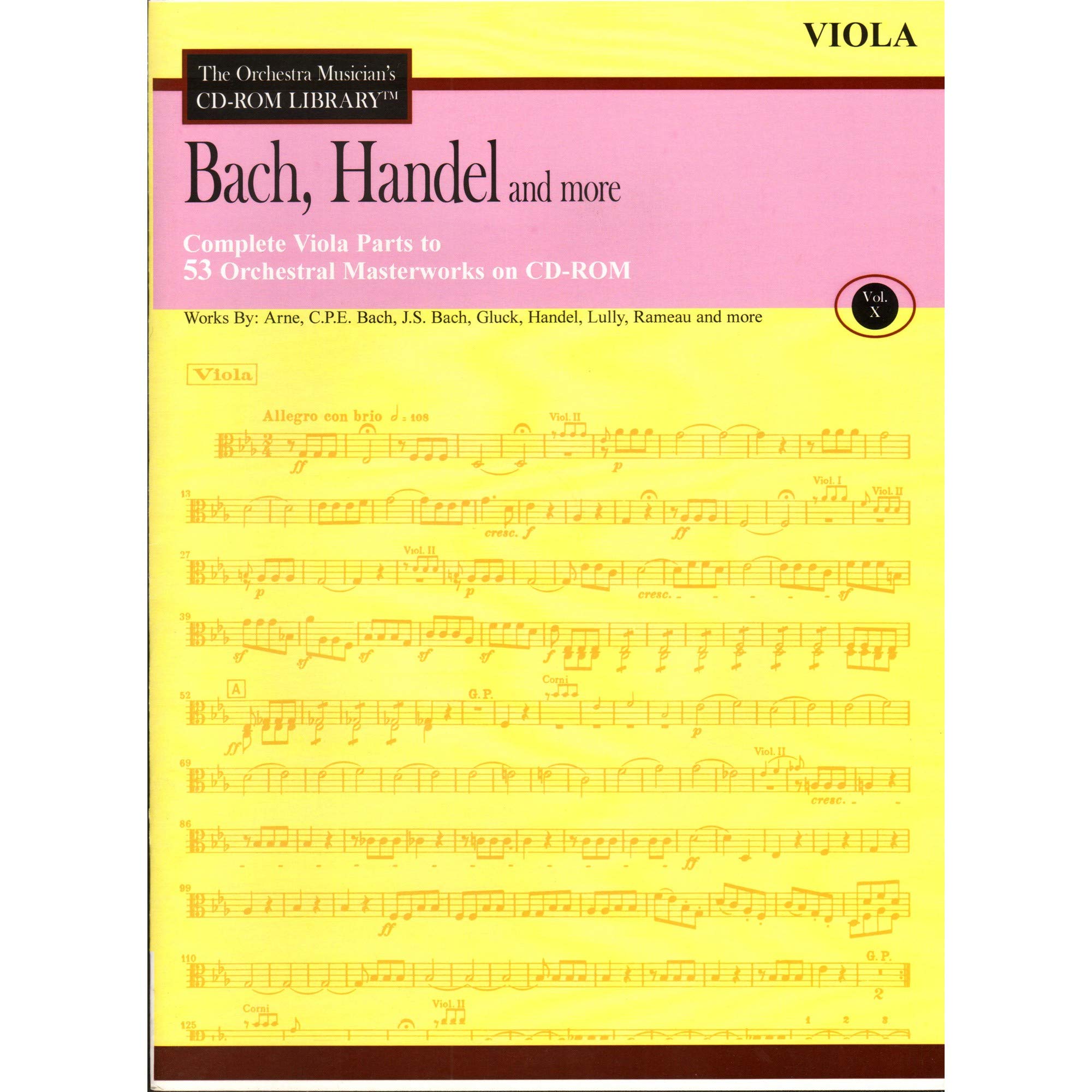 Bach, Handel and More - Volume 10: The Orchestra Musician's CD-ROM Library - Viola Leisure, Home & Garden