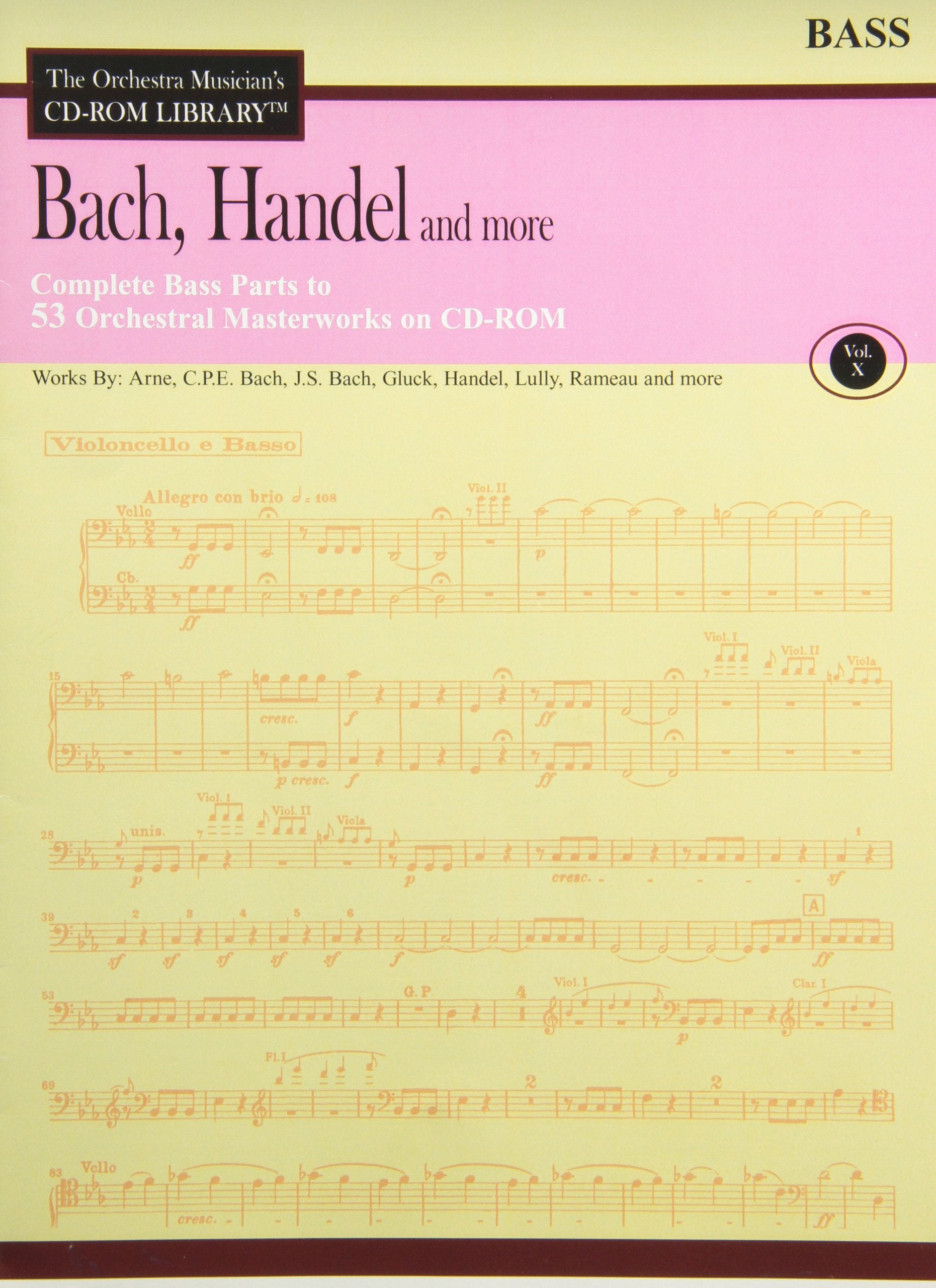 Orchestra Musician's CD-ROM Library Vol. 10 Bach Handel And More Double Bass Leisure, Home & Garden