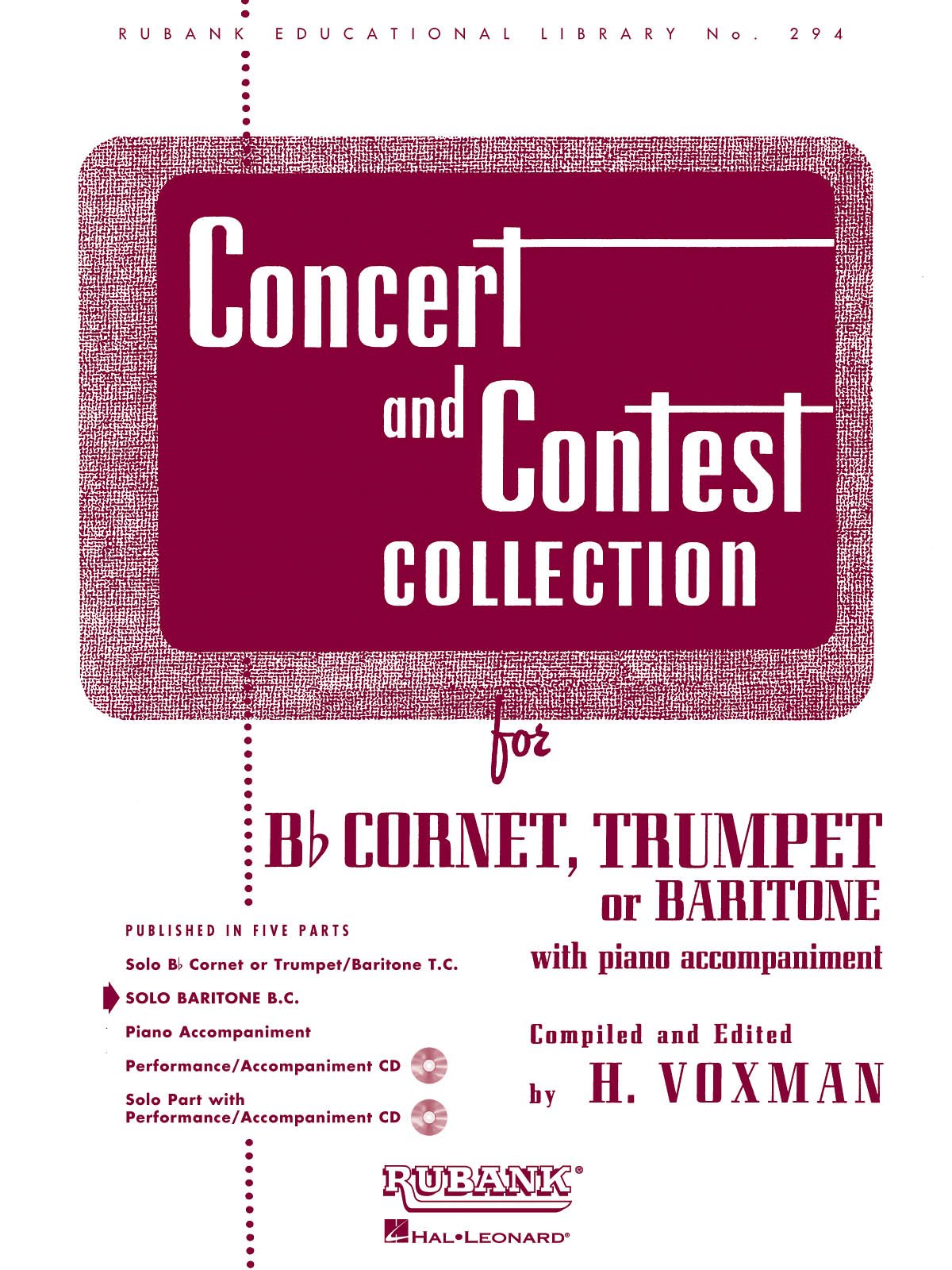 Concert and Contest Collection: Baritone B.c. - Solo Part (Rubank Educational Library) book