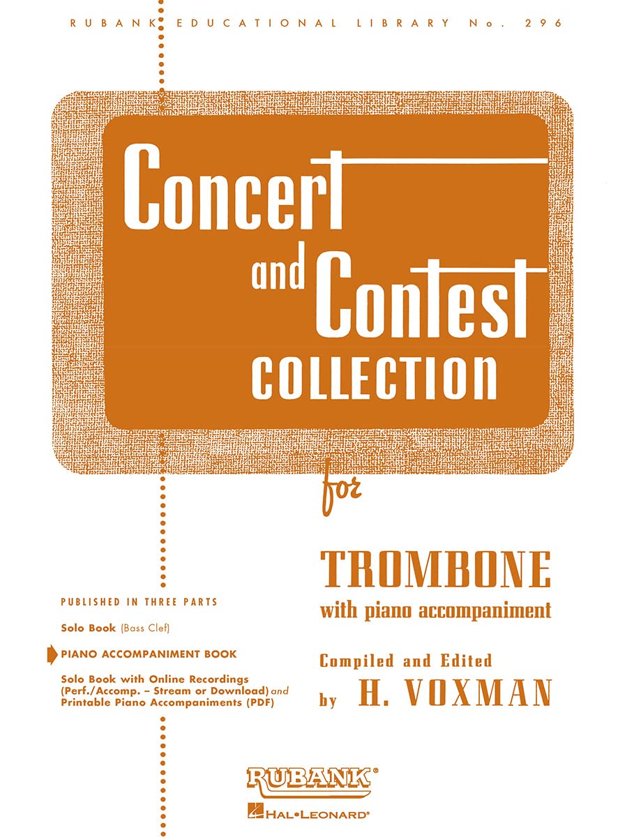 Concert and Contest Collection for Trombone: Piano Accompaniment (Rubank Educational Library) Sheet Music