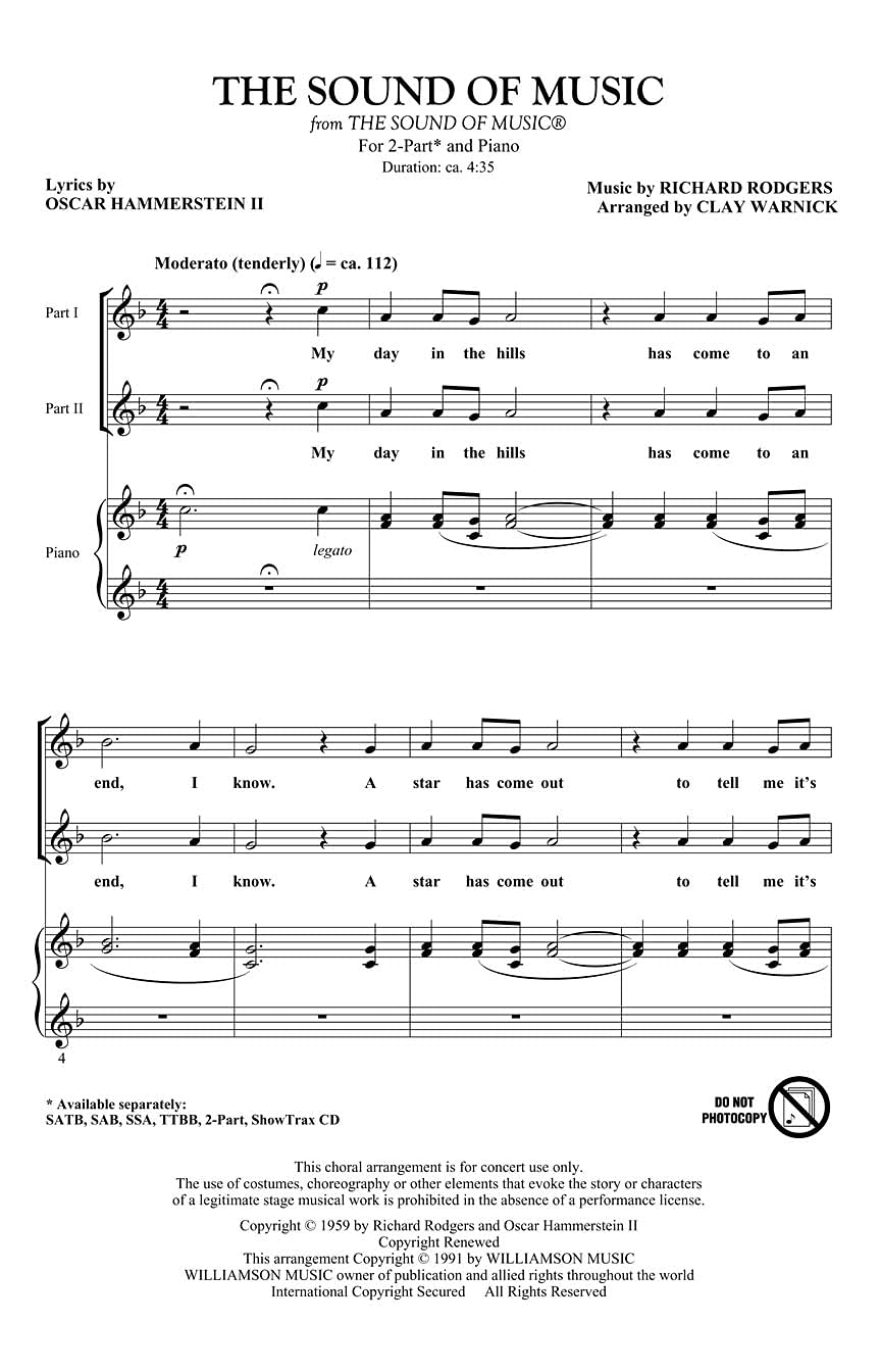 The Sound of Music - 2 Part Arts & Music