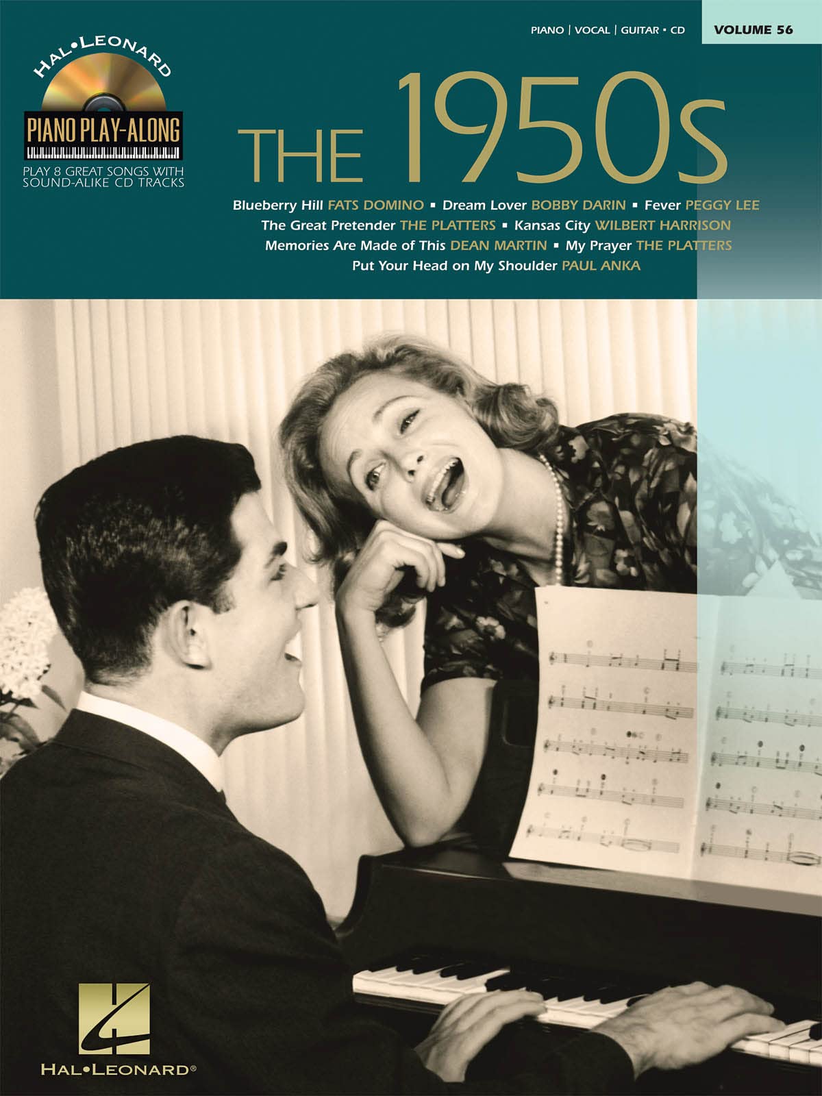 Piano Play-Along Volume 56: The 1950s (Book and CD) (Book & CD): Noten, CD, Sammelband für Klavier Sheet Music