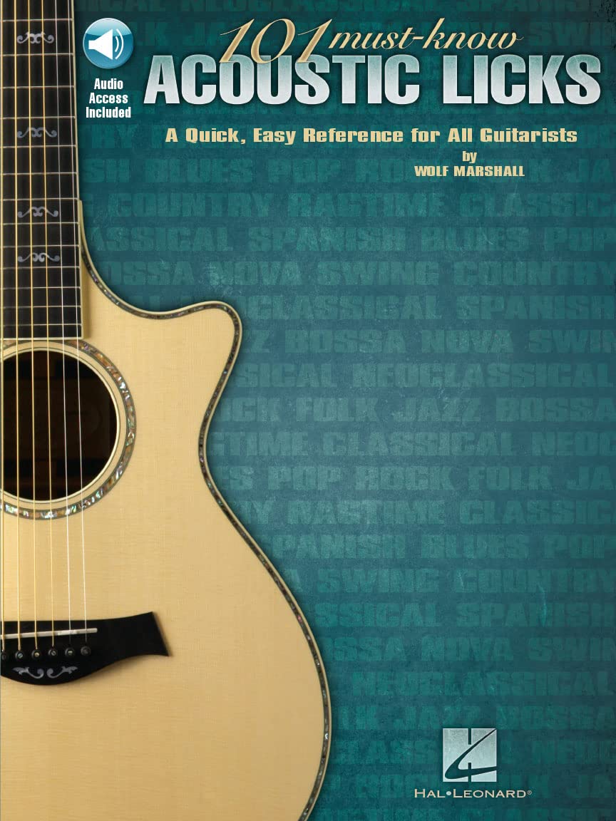 Wolf Marshall: 101 Must-Know Acoustic Licks (Book/Online Audio): A Quick, Easy Reference for All Guitarists Sheet Music
