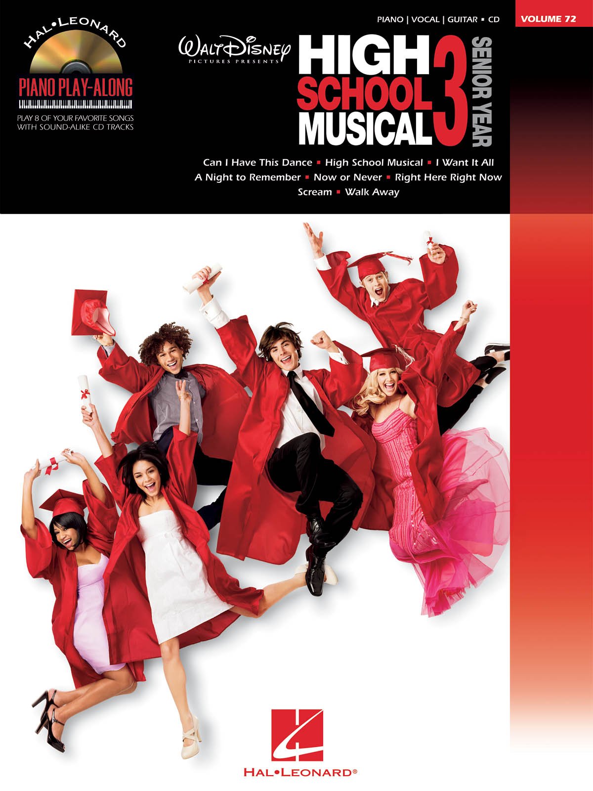 High School Musical, piano-vocal-guitar, w. Audio-CD.Vol.3: CD: Orchestrierte Voll- u. Begleitversion (Piano Play-along, Band 72) Sheet Music
