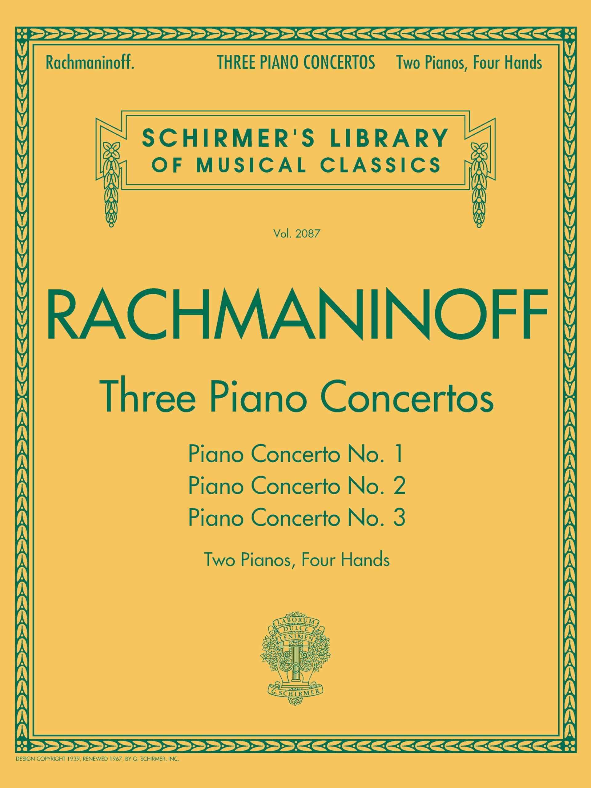 Three Piano Concertos: Nos. 1, 2, and 3 Sheet Music