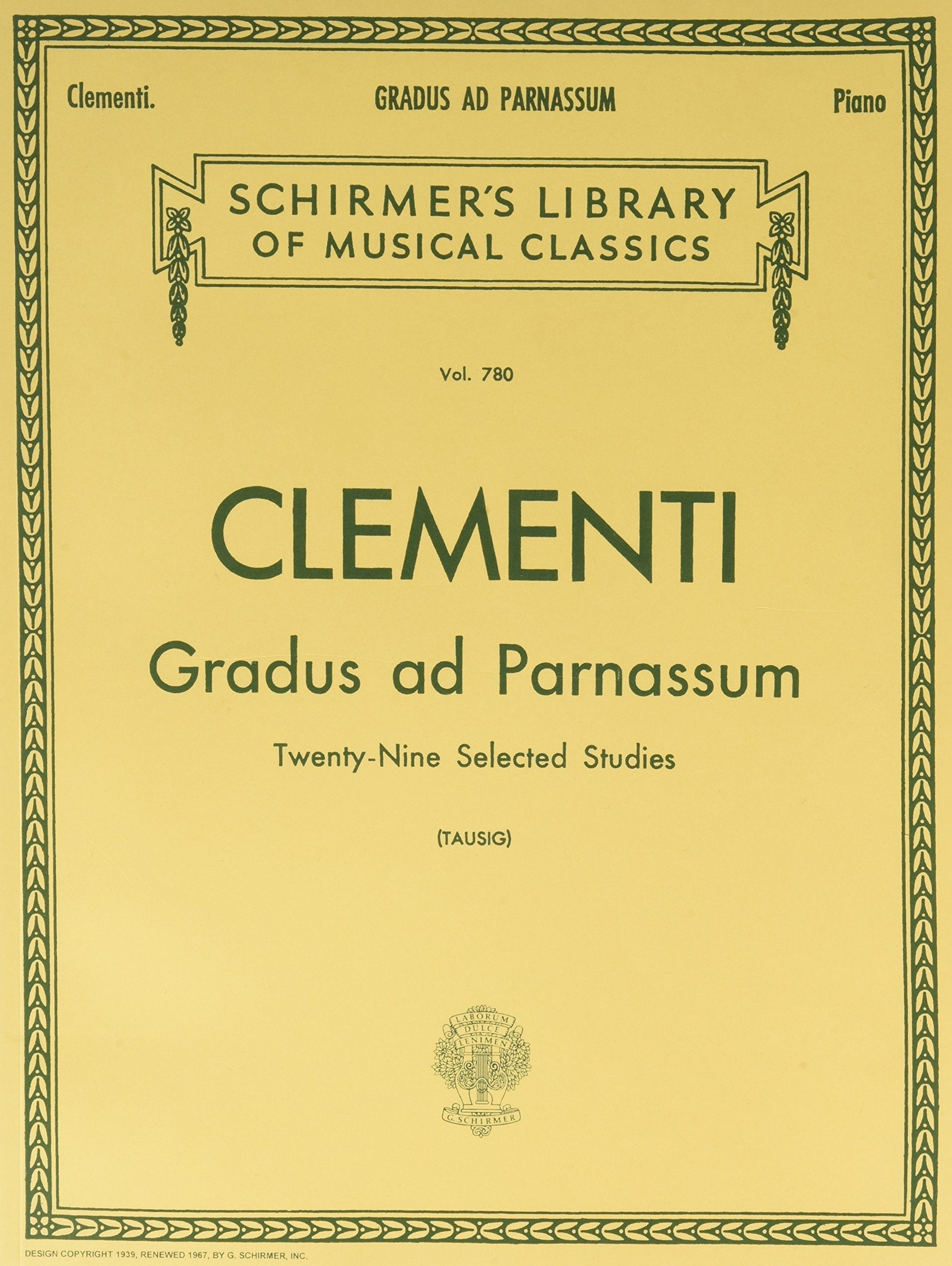 Muzio Clementi: Gradus Ad Parnassum (Schirmer's Library of Musical Classics): Schirmer Library of Classics Volume 780 Piano Solo Sheet Music
