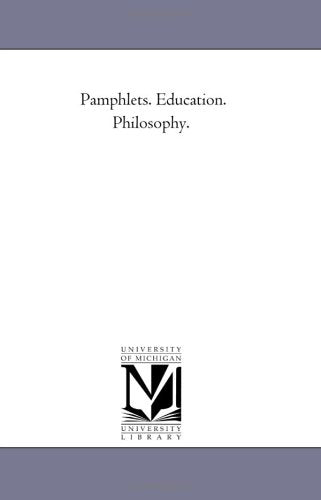 Pamphlets. Education. Philosophy. Politics & History