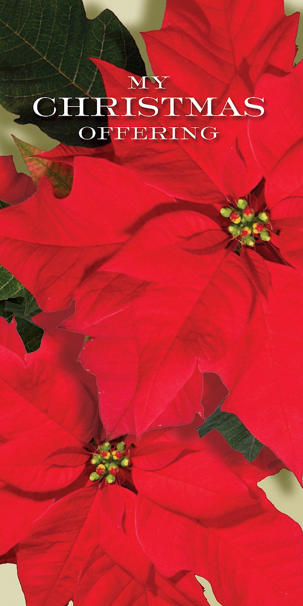 Christmas Music and Christmas Poinsettia Offering Envelope 2014, Package of 50 Religion & Esotericism