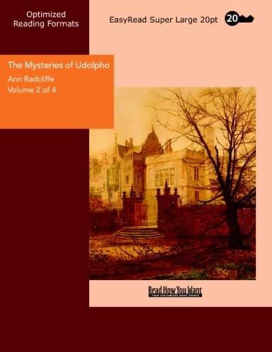 The Mysteries of Udolpho Volume 2 of 4 A Romance: Horror & Mystery
