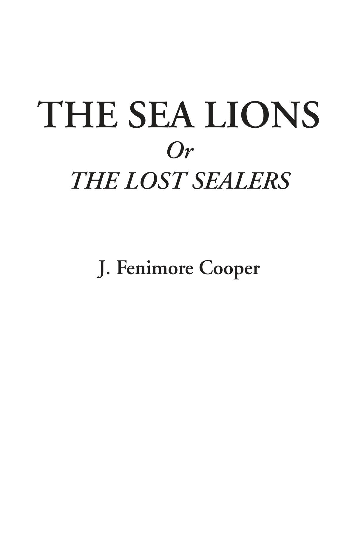 The Sea Lions Or The Lost Sealers Contemporary literature