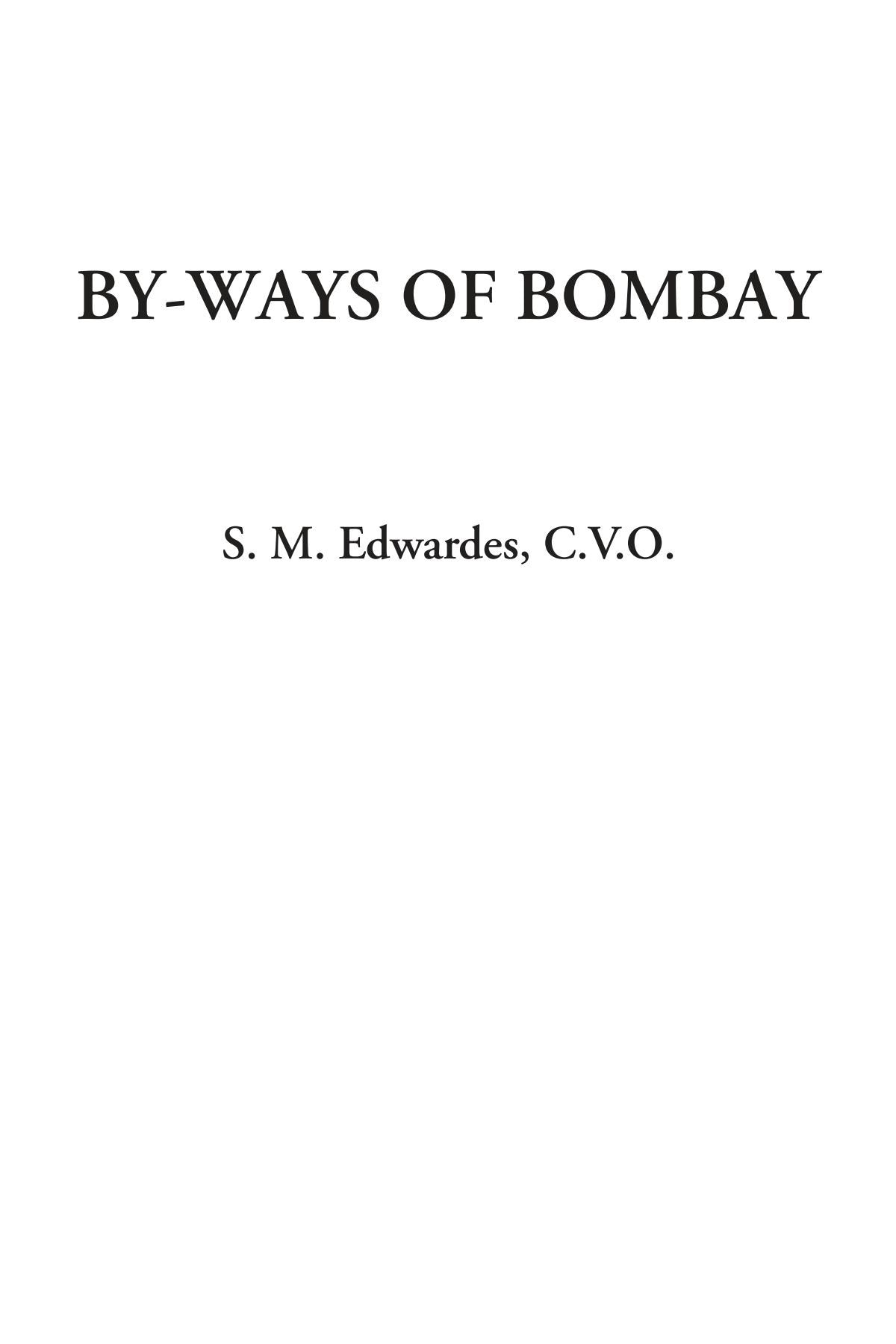 By-Ways of Bombay Contemporary literature