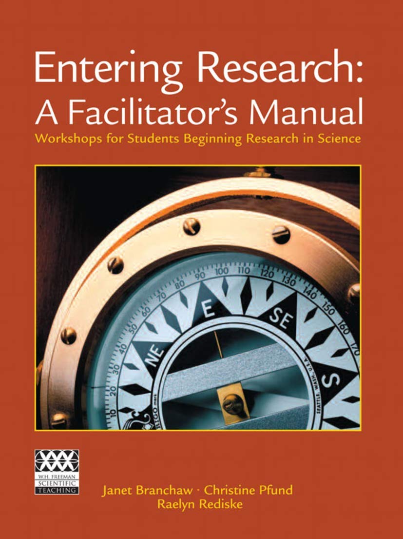 Entering Research: A Facilitator's Manual: Workshops for Students Beginning Research in Science Business & Technology