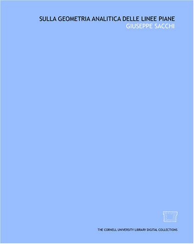 Sulla geometria analitica delle linee piane Books
