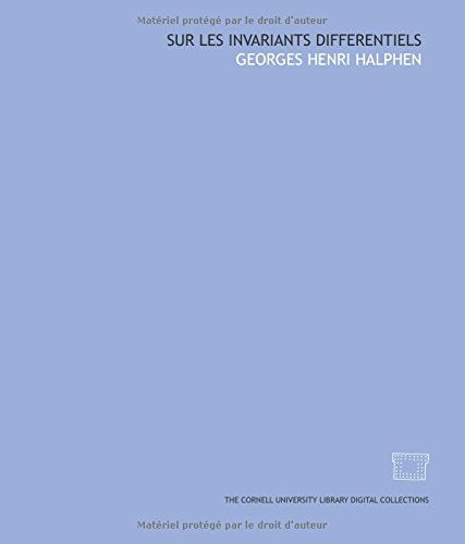 Sur les invariants differentiels Books