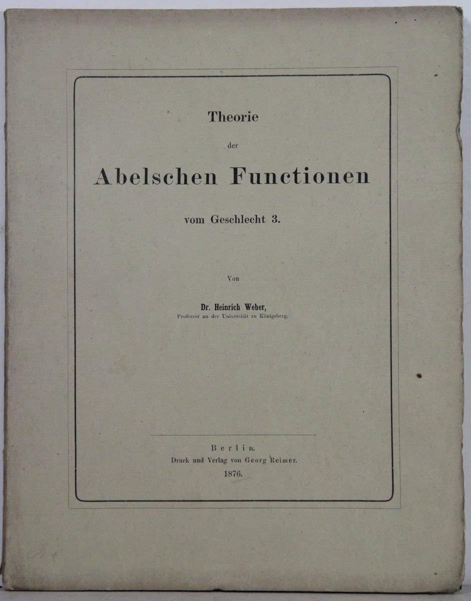 Product Image: Theorie der Abelschen Functionen vom Geschlecht 3
