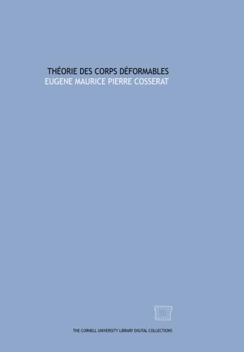 Product Image: Théorie des corps déformables